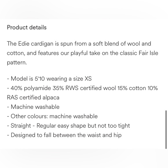 Boden Edie  Fair Isle  Cardigan Size Medium - Picture 16 of 16